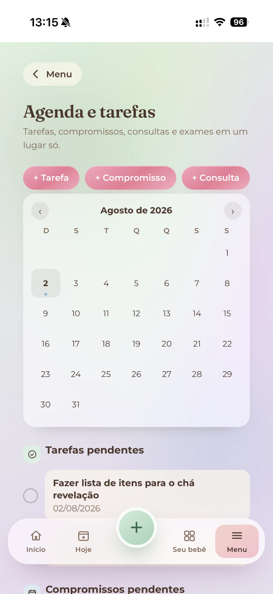 Agenda e tarefas